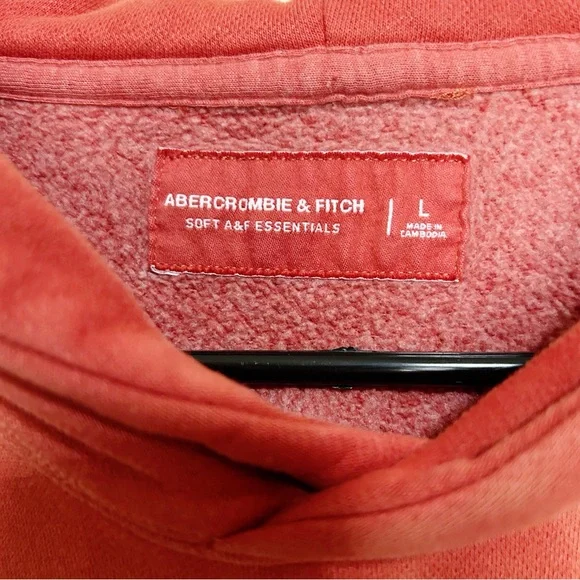 Abercrombie & Fitch Essential Popover Hoodie, Red Clay, Large - Picture 2 of 3